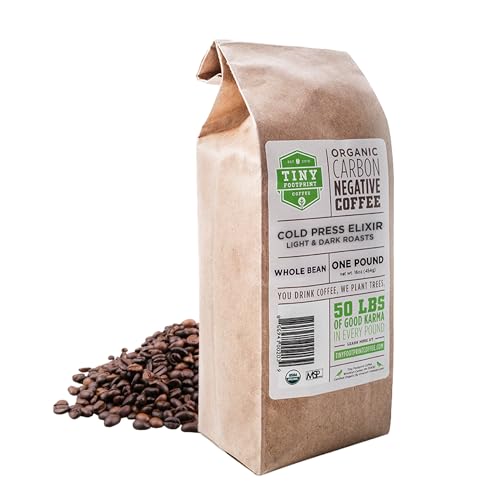 Tiny Footprint Coffee Organic Cold Brew Cold Press Elixir, Whole Bean Coffee