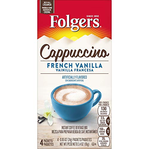 Folgers Cappuccino Instant French Vanilla Instant Coffee Beverage
